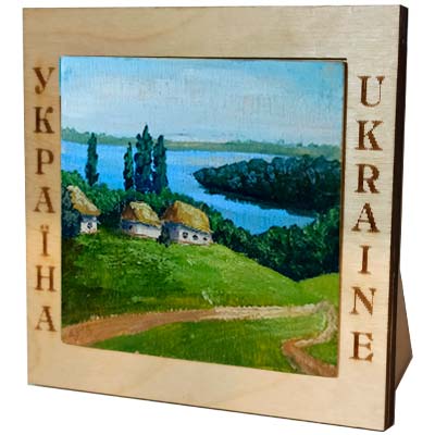 Сувенір магніт. Малюнок Українська природа